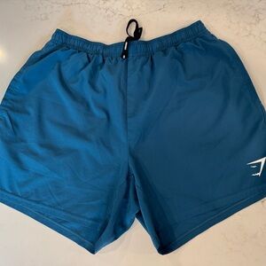 Gymshark Blue Athletic Shorts Lightweight Elastic Waist